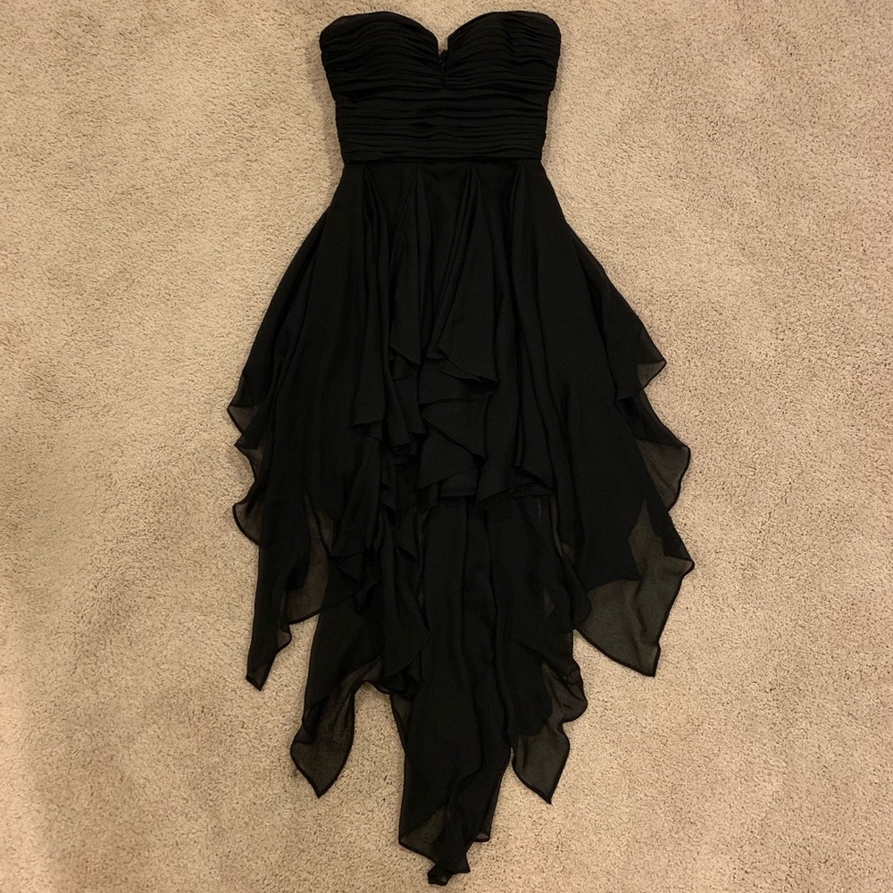 Arden B Flowy High-Low Strapless Dress XS